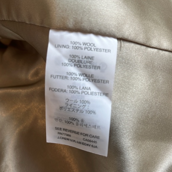 J.Crew Regent Houndstooth Jeweled Collar Wool Blazer- NWT- Size 10 - Picture 10 of 16